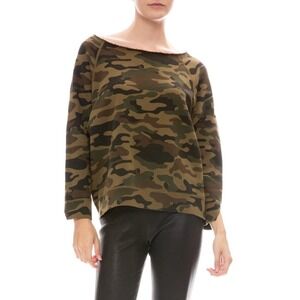 NILI LOTAN Luka Camouflage French Cotton-Terry Sweatshirt Size XS